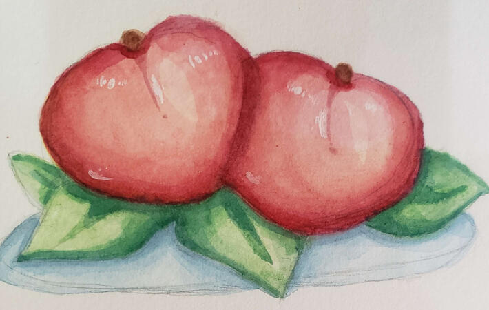 Peaches (Watercolors)