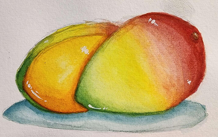 Mangoes (Watercolor)